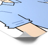 Blutentnahme und Impfung. Poster (Ecke)