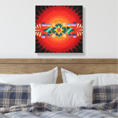 Blütenüberzogene Canvas Leinwanddruck (Insitu (Schlafzimmer))