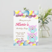 Blütenuhu Einladung (Stehend Vorderseite)