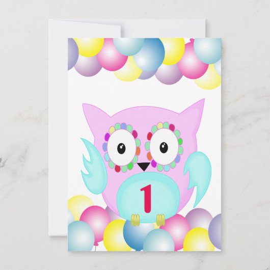 Blütenuhu Einladung (Rückseite)