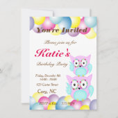 Blütenuhu Einladung (Vorderseite)