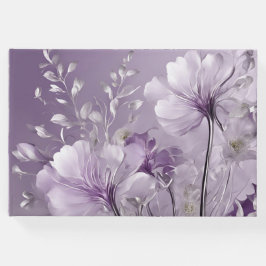 Blütenviolette Blumen Kunst Gästebuch