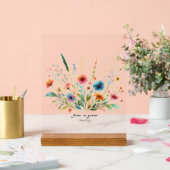 Blütenwachstum in Grace Acrylschild (Hochzeit)