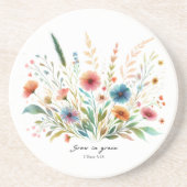 Blütenwachstum in Grace Getränkeuntersetzer (Vorne)