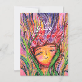 Blütenwagen mit Grace - pastelfarbenes Blumenpflas Postkarte