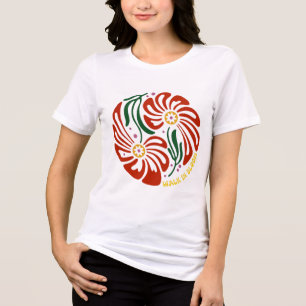 Blütenwanderung Tri-Blend Shirt