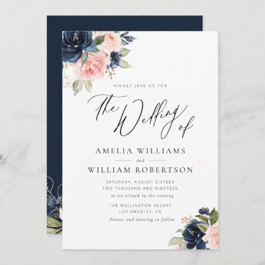 Blütenwasser einladung (Vorne/Hinten)