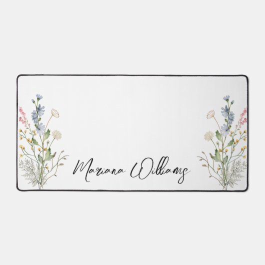 Blütenweiden in Aquarellfarben personalisiert Schreibtischunterlage (Vorderseite)