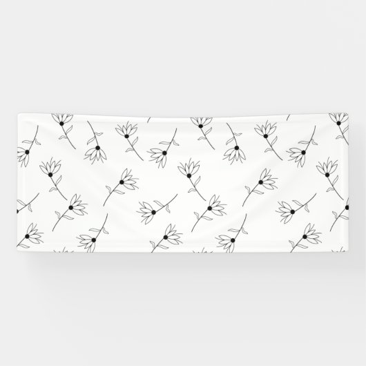 Blütenweiß, Milchweiß, romanisches Vinyl-Banner Banner (Horizontal)