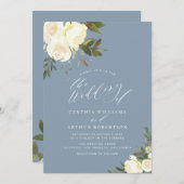 Blütenweiße Blütenblütenhochzeit Einladung (Vorne/Hinten)