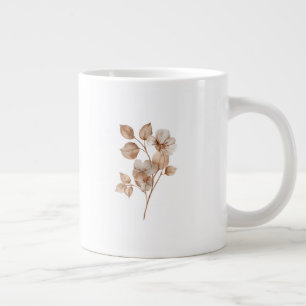 Blütenweiße Tasse Ästhetische Blumen-Kaffeetasse