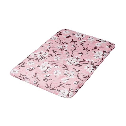 Blütenweißkirsche Badematte (Schrägansicht)