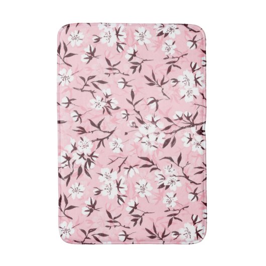 Blütenweißkirsche Badematte (Vorderseite Vertikal)