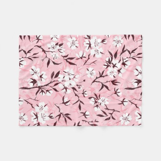 Blütenweißkirsche Fleecedecke (Vorderseite (Horizontal))