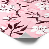 Blütenweißkirsche Poster (Ecke)