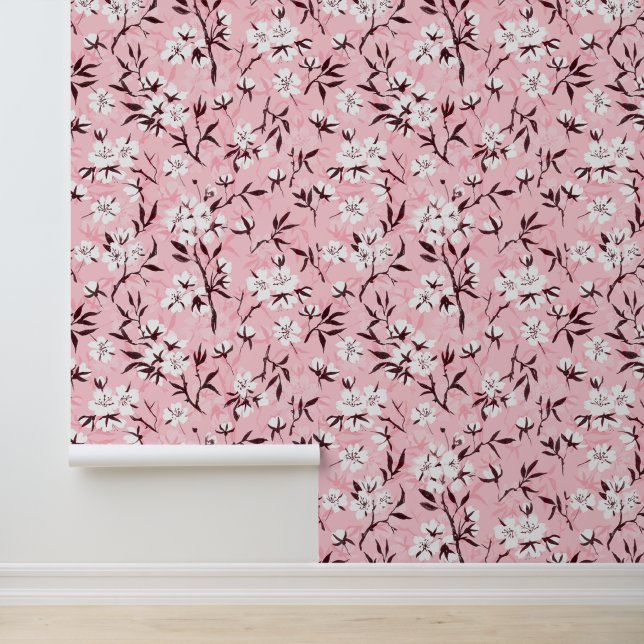 Blütenweißkirsche Tapete (Anwendung)