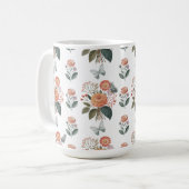 Blütenzauber mit Schmetterlingsflügeln Kaffeetasse (Vorderseite Links)