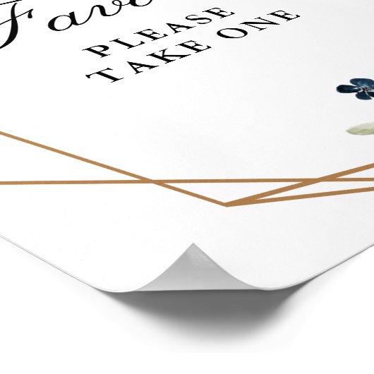 Blütenzeichen der Marine Poster (Ecke)