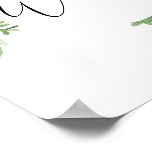 Blütenzeichen - Polterabend Poster (Ecke)