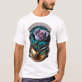 Blütenzeit-Rose, Wildblumen-Häuschen-Geschenk T-Shirt (Vorderseite)