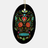 Blütenzucker Glitzer und Gold Keramik Ornament (Rechts)