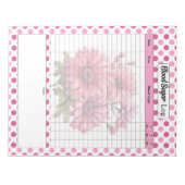 Blütenzucker rosa Bläschen Notizblock (Vorderseite)