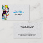 Blütenzucker und weiße Damaskus 2 Visitenkarte (Vorne/Hinten)