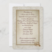 Blütenzweig auf ovalem Foto Einladung (Rückseite)