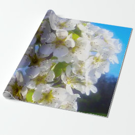 Blütenzweig einer Birne Geschenkpapier