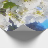 Blütenzweig einer Birne Geschenkpapier (Ecke)