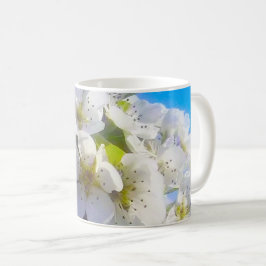 Blütenzweig einer Birne Kaffeetasse