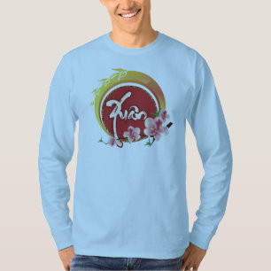 Blütenzweige mit Pfirsichblüten und Frühling T-Shirt