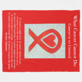 Blutes Krebs Rotes Bewusstsein Ribbon Chemo Blanke Fleecedecke (Vorderseite (Horizontal))