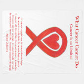 Blutes Krebs Rotes Bewusstsein Ribbon Chemo Blanke Fleecedecke (Vorderseite (Horizontal))