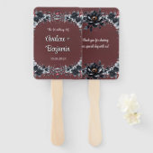 Blutes Rotes Gotisches Schwarzes Blumenzehen Fächer (Vorne und Hinten)