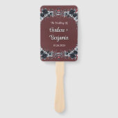 Blutes Rotes Gotisches Schwarzes Blumenzehen Fächer (Vorderseite)