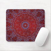 Blutes rotes Herz und blaues Spitzen-Mauspad Mousepad (Mit Mouse)