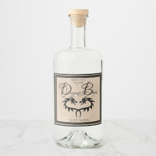 Blutetikett des Drachen Alkoholflaschenetikett