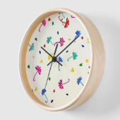 Blütezeit: farbenfrohe Blume Wall Clock Uhr (Winkel)