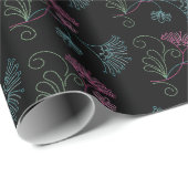 Blütezeit in schwarz geschenkpapier (Rolleneckpunkt)