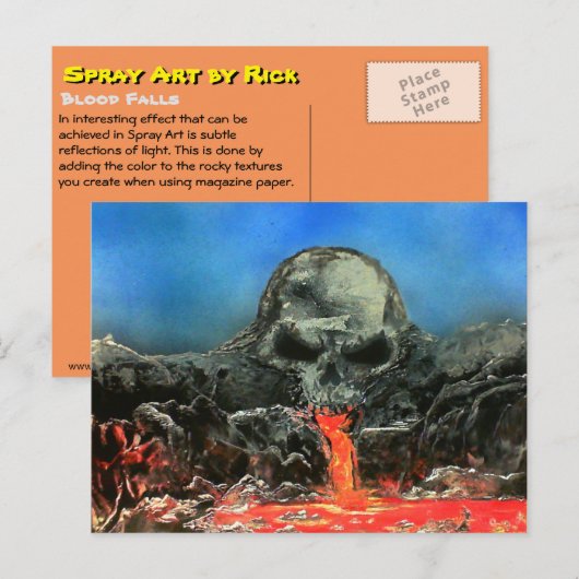 Blutfälle Postkarte (Vorne/Hinten)