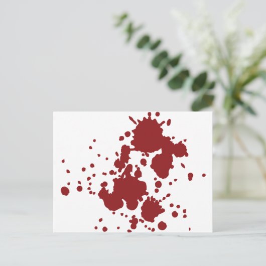 Blutflecken im Horror Postkarte (Stehend Vorderseite)
