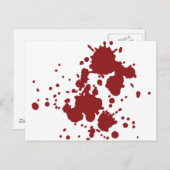 Blutflecken im Horror Postkarte (Vorne/Hinten)