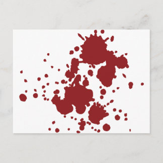 Blutflecken im Horror Postkarte