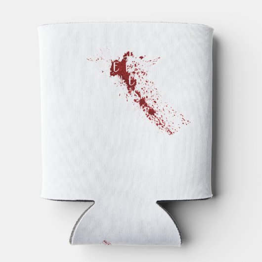 Blutflecken sind rot, UV-Licht blau Dosenkühler (Rückseite)