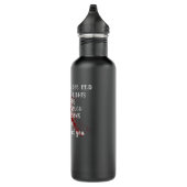 Blutflecken sind rot, UV-Licht blau Edelstahlflasche (Rechts)