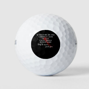 Blutflecken sind rot, UV-Licht blau Golfball