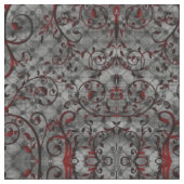 Blutgefäß Damask Goth Muster Fabric Stoff (Nahaufnahme)
