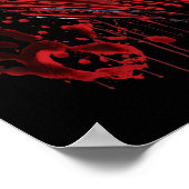 Blutgerinnsel Spritzer Graphic Poster (Ecke)