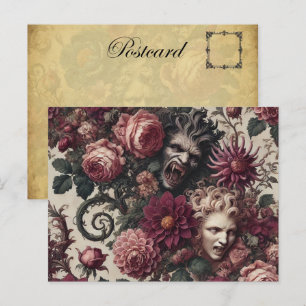 Blutgeschichte - Gotische Viktorianische Feiertagspostkarte